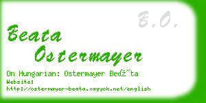beata ostermayer business card